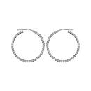 Boucles d'oreilles Argent 925 Créole Dentelée 30 mm