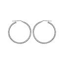 Boucles d'oreilles Argent 925 Créole Dentelée 30 mm