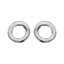 Boucles d'oreilles Argent 925 Cercle Evidé