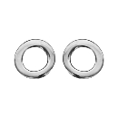 Boucles d'oreilles Argent 925 Cercle Evidé