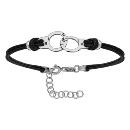 Bracelet Argent 925 Cordon Double Noir Interchangeable Motif Menottes