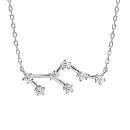 Collier Argent 925 Constellation Zodiaque Lion Zirconium Sertis