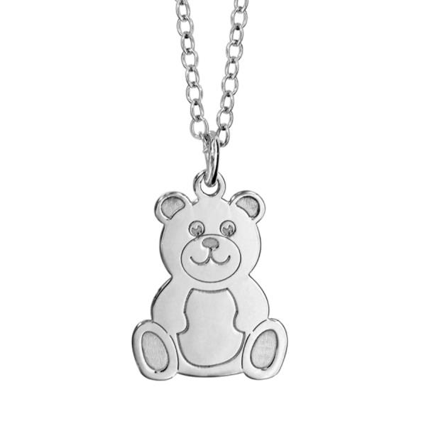 Collier Argent 925 Pendentif Ourson