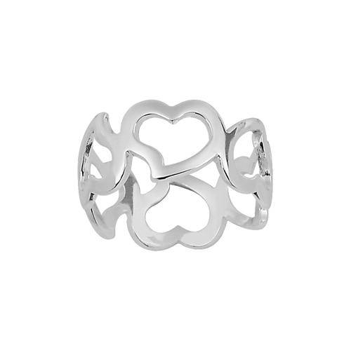 Bague Argent 925 Coeurs Evidés