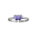 Bague Argent 925 Enfant Papillon Violet