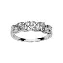 Bague Argent 925 Volute avec Zirconium Blancs Sertis