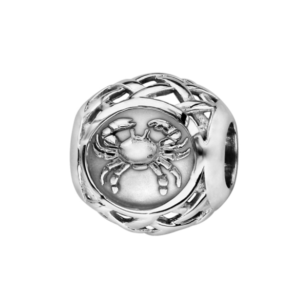 Charms Argent 925 Boule Zodiaque Cancer 