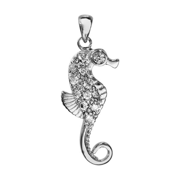 Pendentif Argent 925 et Zirconium Sertis Hippocampe