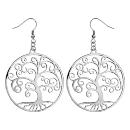 Boucles d'oreilles Acier 316 L Gros Rond Arbre de Vie