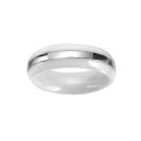 Bague Anneau Céramique Blanc 6 mm Facetée + Fil Acier Lisse