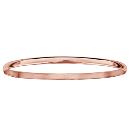 Bracelet Rigide Plaqué Or Rose Demi-Jonc 3mm