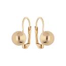Boucles d'oreilles Plaqué Or Dormeuse Boule 8 mm
