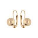 Boucles d'oreilles Plaqué Or Dormeuse Boule 8 mm