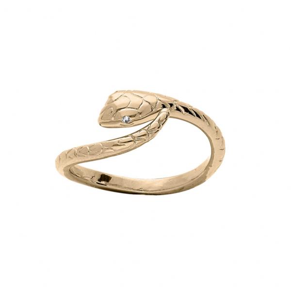 Bague Plaqué Or Serpent