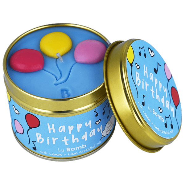 Bougie Parfumée Pot en Fer Happy Birthday Bomb Cosmetics