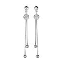 Boucles d'oreilles Argent 925 et Zirconium Double Serpentin