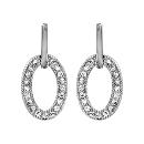 Boucles d'oreilles Argent 925 et Zirconium Sertis Forme Ovale