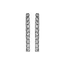 Boucles d'Oreilles Argent 925 Barette et Zirconium Sertis