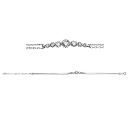 Bracelet Argent 925 Double Chaines avec Zirconium Sertis