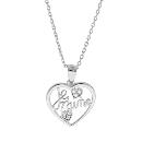 Collier Argent 925 Pendentif Coeur "Je t'aime" Zirconium