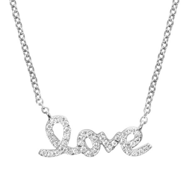 Collier Argent 925 et Zirconium Sertis Love