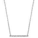 Collier Argent 925 Barrette 15 Zirconium Sertis