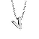 Collier Argent 925 Boules Initiale V