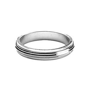 Bague Alliance Argent 925 Anti-Stress Striée 4 mm