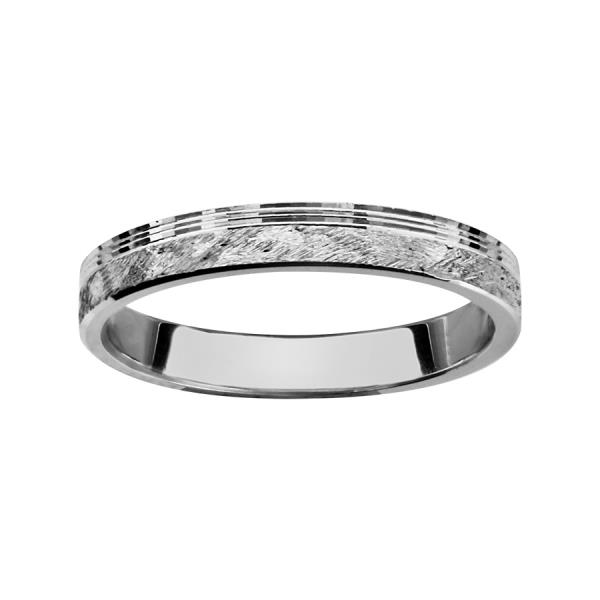 Bague Alliance Argent 925 Satinée Mate et Brillante 3 mm