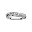 Bague Argent 925 Vague Rail Zirconium Sertis