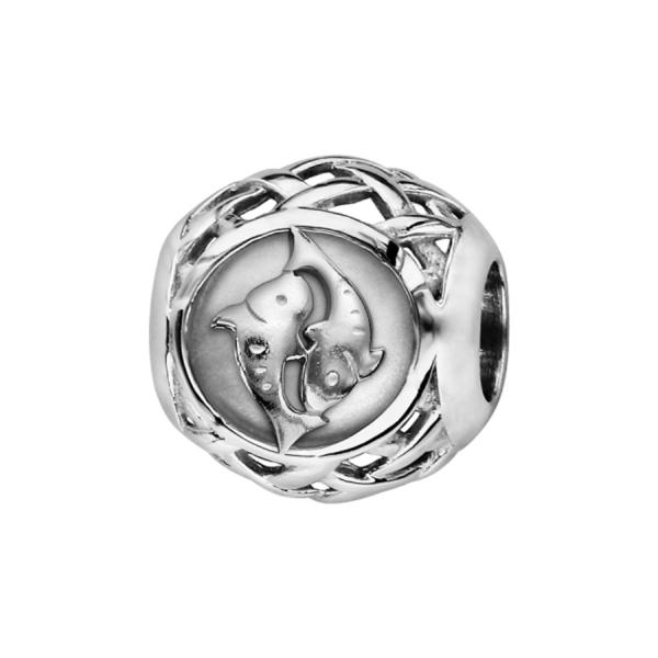 Charms Argent 925 Boule Zodiaque Poisson  