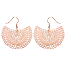 Boucles d'oreilles Acier 316 L Rose Crochet Soleil 