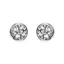 Boucles d'oreilles Acier 316 L Enfant Zirconium Serti 5 mm