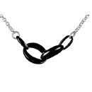 Collier Acier 316 L Maillons Entrelaces Noirs