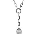 Collier Acier 316 L  et Perle Blanche Y