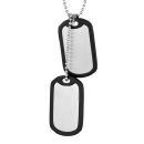 Collier Acier 316L Double Plaque Militaire GI