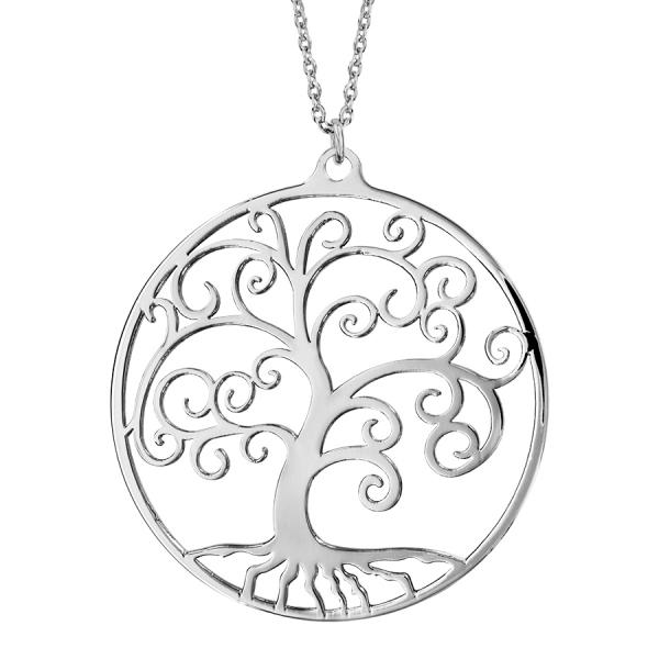 Collier Acier 316 L Gros Pendentif Arbre de Vie