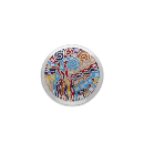 Pendentif Acier 316 L Rond Multicolore avec Nacre 