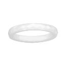 Bague Céramique Alliance Blanche Facetée 3 mm