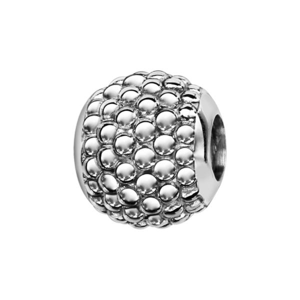 Charms Argent 925 Relief Boule Cloutée