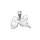 Pendentif Argent 925 Carte Guadeloupe