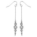 Boucles d'oreilles Argent 925 Multi Boules avec Chainette