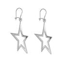 Boucles d'oreilles Argent 925 Etoile Allongée