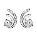 Boucles d'Oreilles Argent 925 et Zirconium Sertis Double Griffes