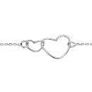 Bracelet Argent 925 Double Coeurs