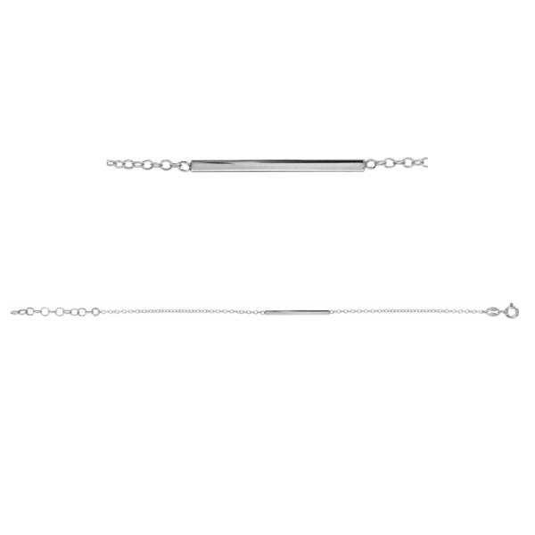 Bracelet Argent 925 Barrette Horizontal