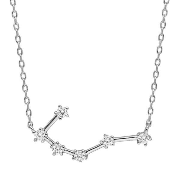 Collier Argent 925 Constellation Zodiaque Cancer Zirconium Sertis