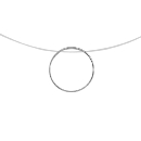 Collier Argent 925 Fil Nylon Anneau 