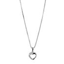 Collier + Pendentif Argent 925 et Zirconium Coeur