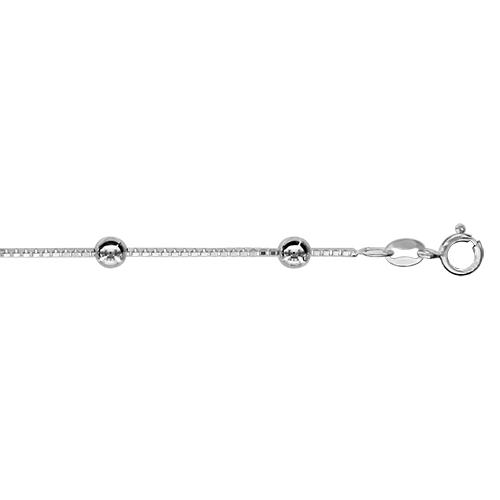 Chaîne de Cheville Argent 925 Maille Boule 3,5 mm